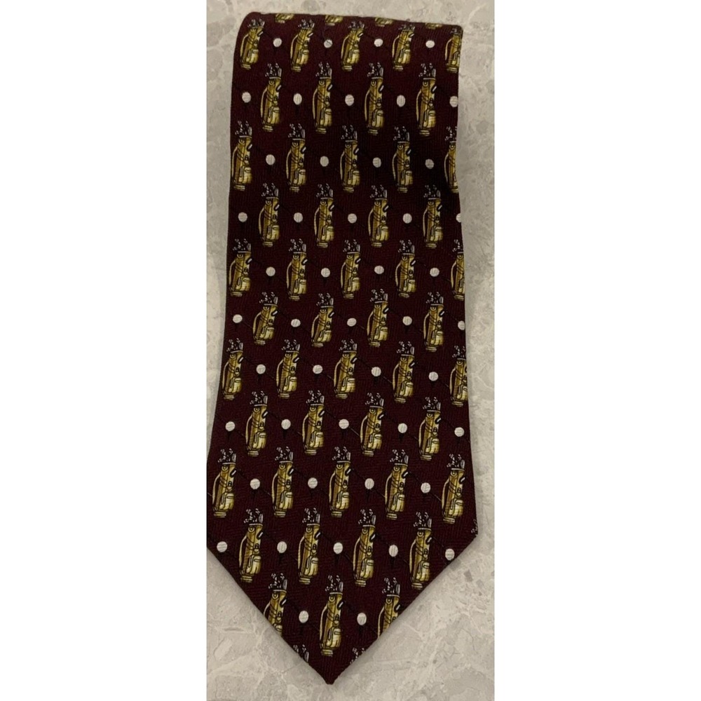 Golf Tie Novel Ties By Roffe 57' X 4" Golden Golf Bag Tie